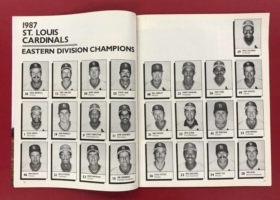 1987 National League Championship Series Program Champions St. Louis Cardinals - Image 4 of 4