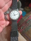 VINTAGE MEN'S TIMEX ELECTRIC DYNABEAT WRISWATCH Silver TONE BEZEL Non Working