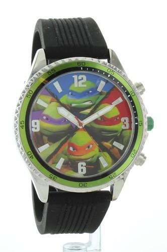 JUMBO Nickelodeon Men’s Teenage Ninja Turtles ANALOG WRIST Watch black Band NEW - Picture 5 of 5