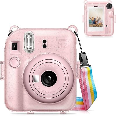 Clear Case for Fujifilm Instax Mini 12 Instant Camera Crystal Hard Shell Cover