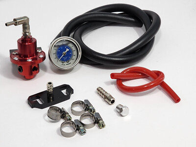 #ad #ad MITSUBISHI ADJUSTABLE FUEL PRESSURE REGULATOR 1 TO 1 RATIO RISER amp; GAUGE KIT BL $79.95
