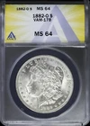 1882-O $1 Morgan Silver Dollar ANACS MS 64 | VAM-17B Uncirculated UNC BU