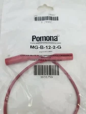  Mg-B-12-2-g Cord, alligator to alligator,12" cable 45 Vdc,Red