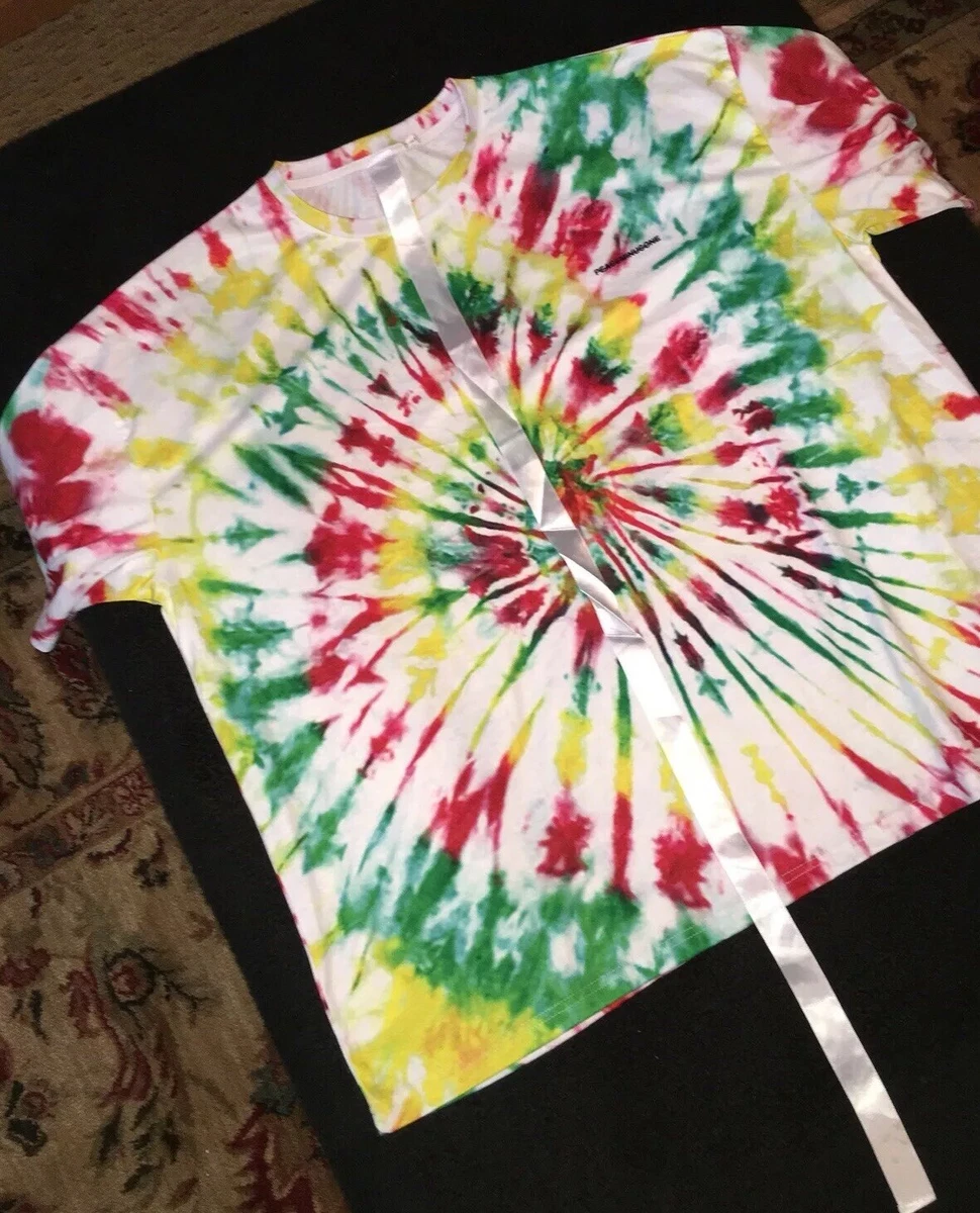 GD Style G Dragon BTS PeaceMinusOne Tie Dye Ribbon Tee T Shirt L Peace Minus One