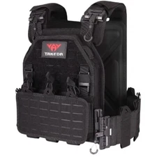 Tactical Vest 6094 Fast Detachable Light Laser Cut Hunting Black Gear Carry Vest
