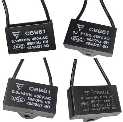 CBB61 450V 5% 2UF 3UF 4UF 5UF Lüfter Start kondensator Lüfter motor Kondensator Neuer Original kondensator