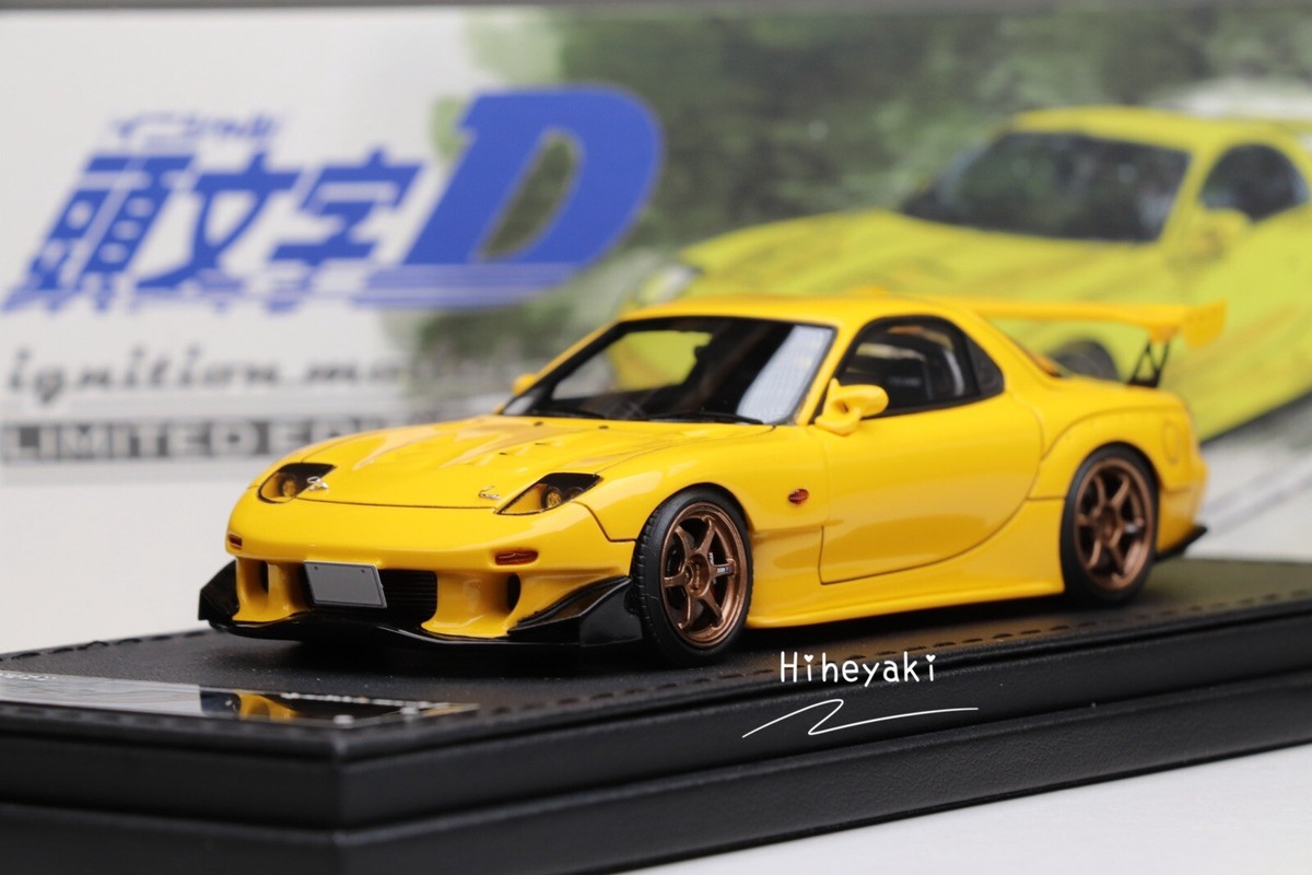 1:43 ignition model IG2869Mazda Initial D RX-7(FD3S) Yellow model