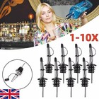 2-10x Speed Pourer Spirit Free Flow Wine Bottle Pour Spout Bar Stainless Steel