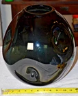 GORGEOUS HUGE MCM RARE BLENKO ART GLASS  MCM PINCHED W Anderson 13"X12"  VASE