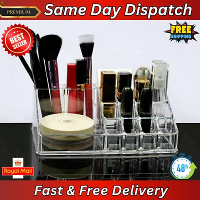 VR7 Cosmetic Makeup Organiser Clear Acrylic Drawer Storage Holder Jewellery Box