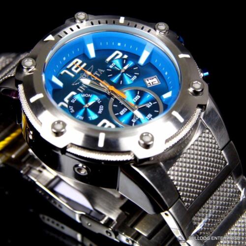 Invicta Speedway XL Teal Blue Stainless Steel Chronograph Swiss Parts Watch New - Picture 1 of 12