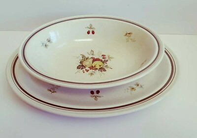 Royal Doulton Cornwall LS 1015 - one Oval Vegetable Bowl and one Platter EXC