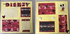 OOAK Premade Scrapbook Pages 2 12x12 DISNEY MEMORIES Handmade Layout
