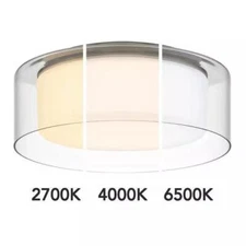 Designers Fountain 13inches CCT LED Brushed Nickel Tunable LED Smart Flush Mount