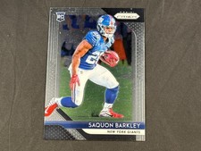 2018 PANINI PRIZM NFL FOOTBALL SAQUON BARKLEY #202 ROOKIE CARD GIANTS EAGLES RC. rookie card picture