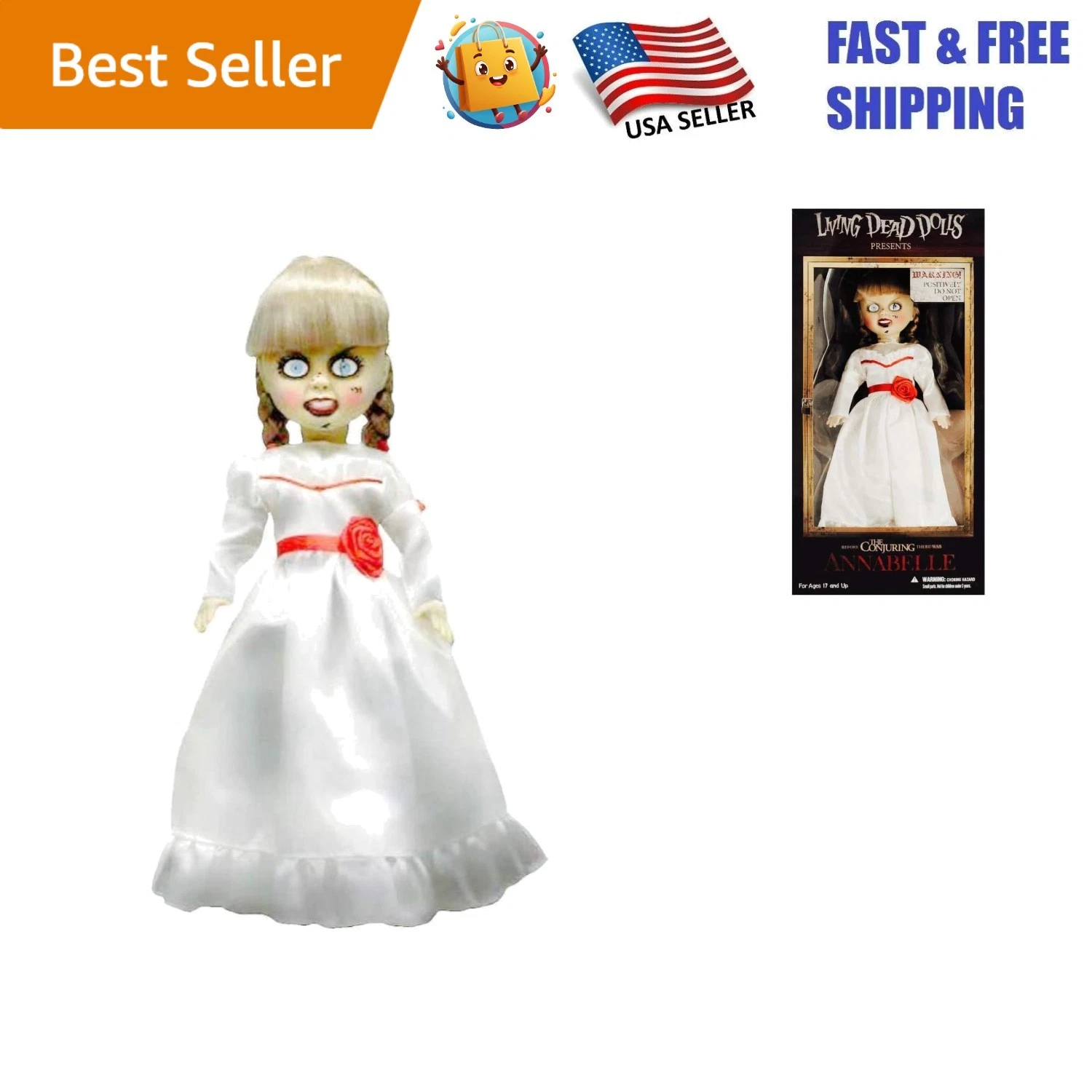 Annabelle - Iconic 10-Inch Doll from The Conjuring Series - Collector Must-Have