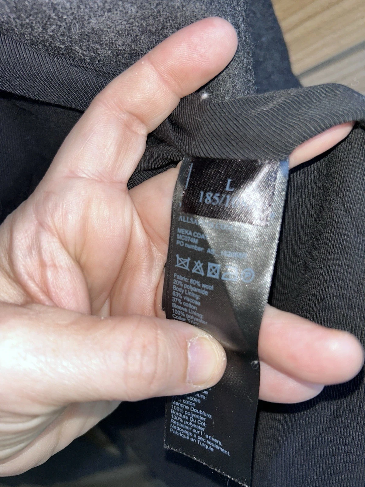 ALLSAINTS Bodell Coat Men’s Large - product detail image 10