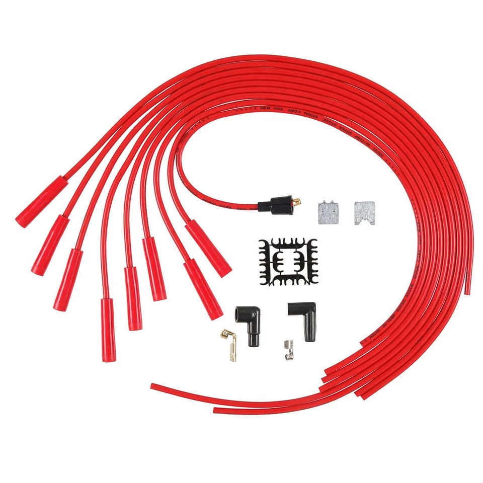 Accel ACL5040R Red 8 mm Spark Plug Wire Kit fits V8 Performance Racing Parts - Image 3 of 4