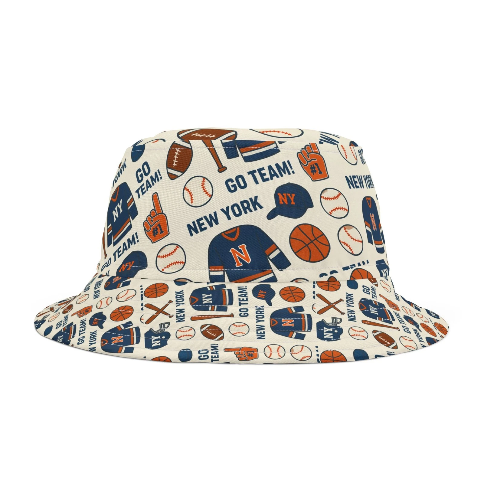 NYC Mets, Jets, Knicks Sports Bucket Hat, Hat for Game Day