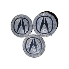 Oem Acura Wheel Center Caps Set Of 3 44732-s0x-a000 2.75 Silver Cl Tl Mdx Rl