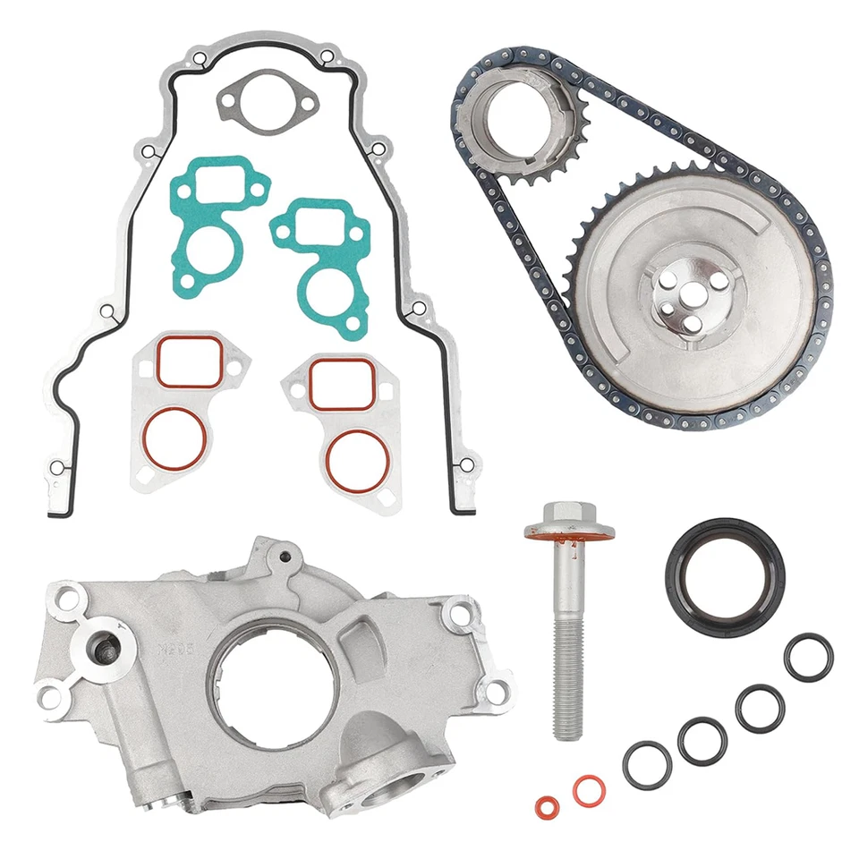 M295 Oil Pump Timing Chain Kit AW5104 Water Pump for Chevrolet GMC LS 4.8L 5.3L Foto 3 de 4