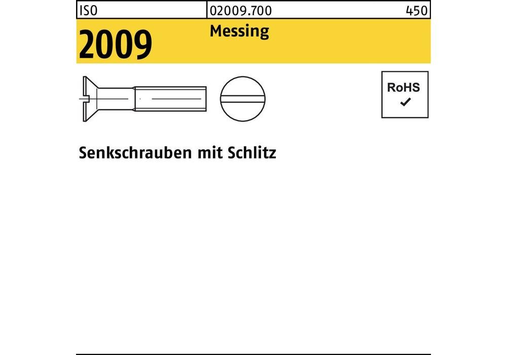 Рейхер Сенкшраубе ISO 2009 m.Schlitz M 2,5 x 12 Messing