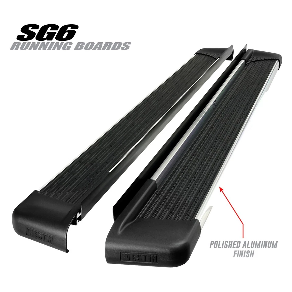 For Toyota Sequoia 01-20 Running Boards 5.5" SG6 Cab Length Black Running Boards Foto 2 de 4