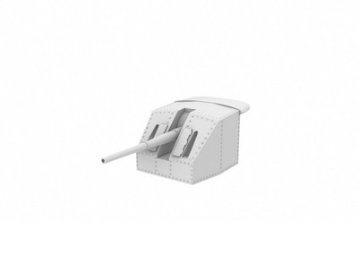 L'Arsenal Models 1/350 Royal Navy QF Mk.IX 4.7'' GUN TURRET (4) 3D Printed Set
