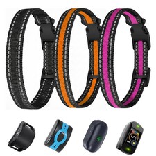 Collar Replacement Strap, 3 Piece Reflective M, Black Orange Purple