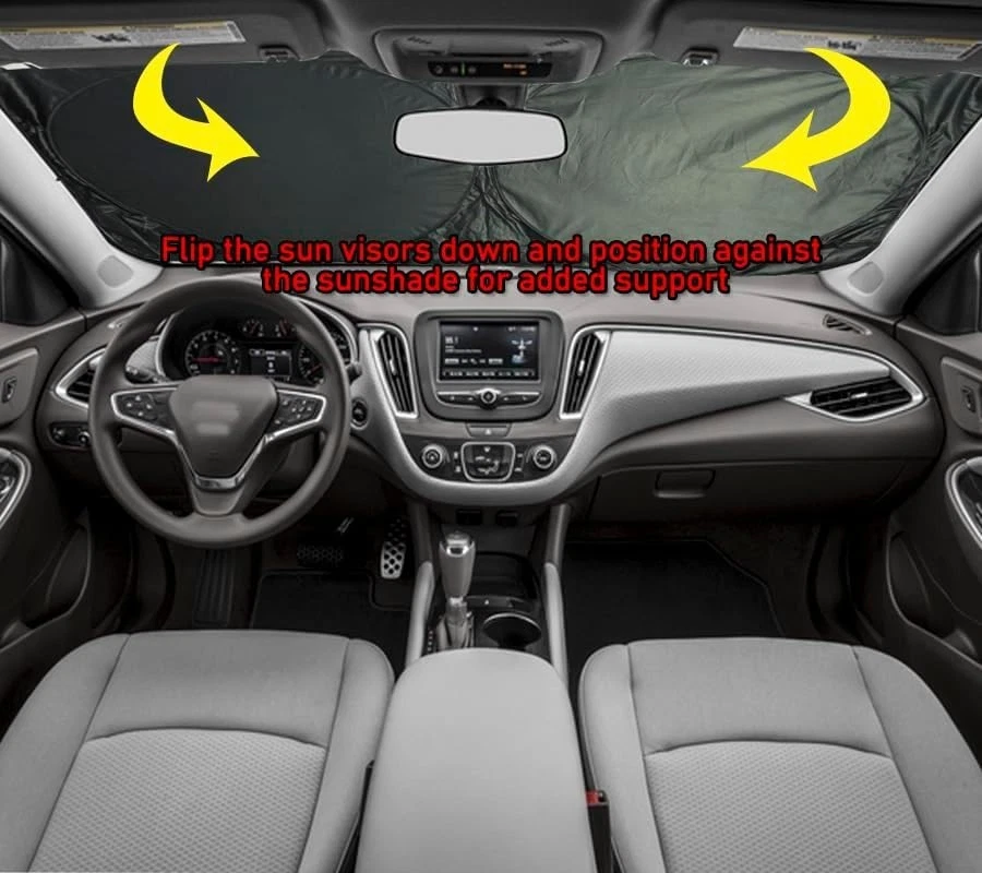 Gven Windshield Sun Shade, Vehicle Car Sun Shade Windshield Funny Yellow Beach