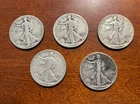 WALKING LIBERTY 1940, 1941, 1941, 1942, 1944 Silver Half Dollars