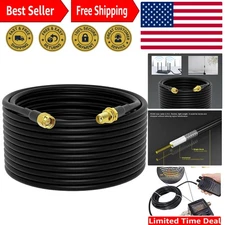 Low-Loss Coaxial Extension Cable 15-Meter49.2 Ft RG58 SMA Female to SMA Male ...