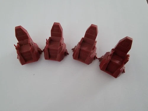 1986 Terror Drome GI Joe Cobra Command Console Chair Seats Set Of 4
