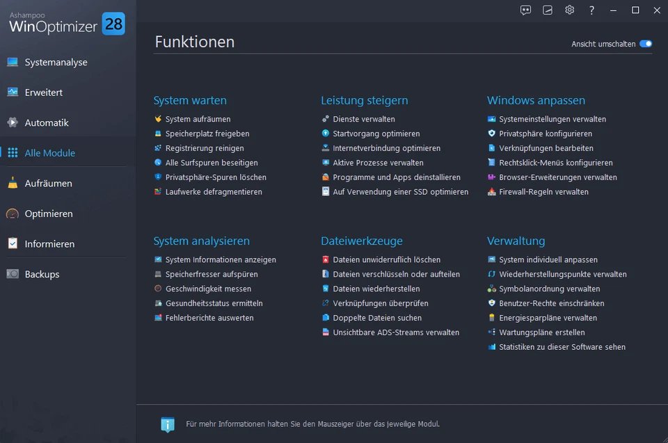 Ashampoo WinOptimizer 28 Dauerlizenz | Windows 10/11 Download ESD-Key per eMail - Bild 2 von 4