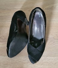 United Nude Women's Black Court Shoes Size 37 UK 4 Block Heels