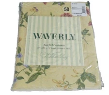 NOS Waverly Scalloped Valance Blair Garden Sunshine Floral 78x14 Cottage Yellow