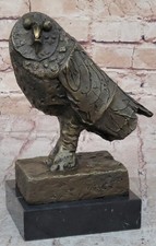Dali Abstract Modern Art Owl Bronze Sculpture Marble Statue Home Decor Chiparus