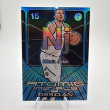 24-25 PaniniObsidian Atomic Initials Nikola Jokić#9 Electric Etch Blue Flood /30
