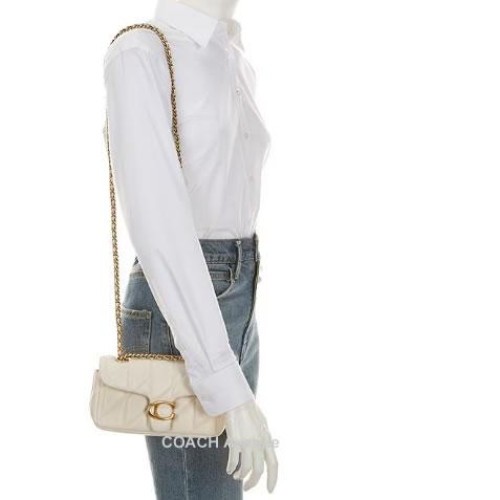 Coach Tabby Shoulder Bag 20 Quilted CP149 Chalk White | eBay