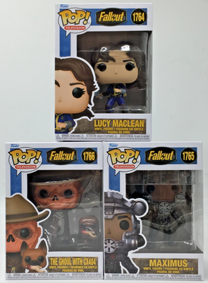 Funko Pop! Fallout The Ghoul with CX404 #1766 Lucy #1764 Maximus