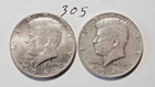 KENNEDY HALF DOLLAR,  90% SILVER,  1964-P.  1964-P,  ----305