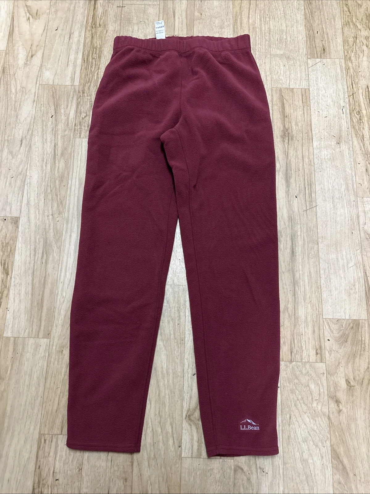 LL Bean Sweatpants Men’s M Red Fleece Long Underwear Baselayer Elastic