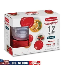 12 Piece Food Storage Set Stackable Containers BPA Free Microwave Freezer Safe