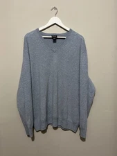 JoS. A. BANK Executive Collection Men's Cashmere V-Neck Sweater Blue Size XL