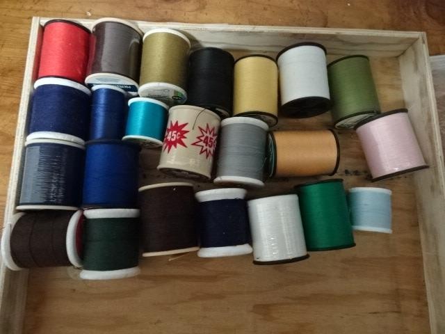 Lot 23 spools Vtg 100% Polyester Thread-Various Brands-Clarks,Excel,&others