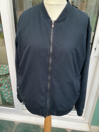Peacocks Hombre Grande Azul Marino Chaqueta Bomber Chaqueta En muy buena condición - Imagen 4 de 8