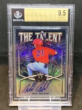 WILL WILSON RC SP AUTO #4/25 ~ 2019 LEAF VALIANT “BLUE” BGS 9.5 Gem Mint~ GIANTS