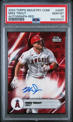 2024 topps industry conference Mike Trout Auto /10 PSA 10