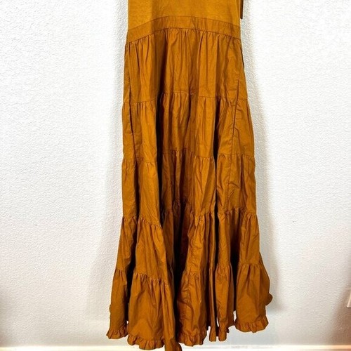 Ulla Johnson Hope Sleeveless Midi Tiered Peasant Dress Tapenade Brown Size 0 - Picture 7 of 12