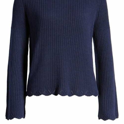 ๐ RACHEL PARCELL ๐ XS ๐ Bell Sleeve Sweater NAVY PEACOAT NEW Auth ๐#A242 - Picture 5 of 6